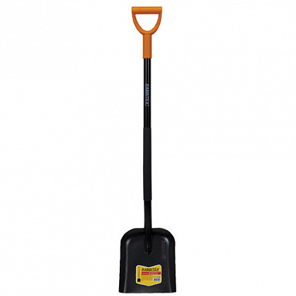 Лопата совковая стальная 24х27 см, ОБЩАЯ ДЛИНА 120 см, черенок сталь, V-ручка, RABBITEX (РАББИТЕКС) "STRONG METAL", 700482