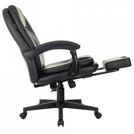 Кресло офисное CH-868N-BF, синхромеханизм, подставка для ног, экокожа, черное, 2018358