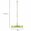 Швабра с флаундером 40 см, телескопический черенок 70-120 см, еврорезьба, МОП из микрофибры букли "СИНЕЛЬ" (ТИП К), ЛЮБАША, 603602