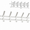 Вешалка настенная "Торонто-5", 168х580х85 мм, 5 крючков, металл, белая, ВНТ5 Б