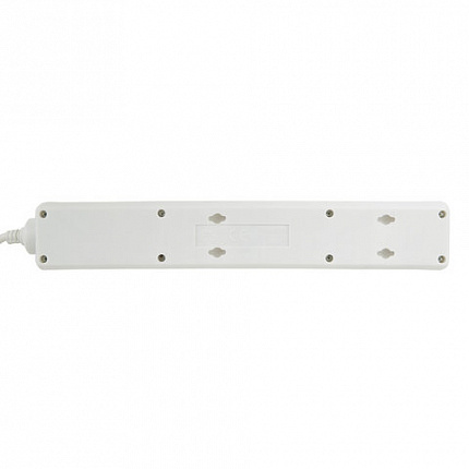 Сетевой фильтр SONNEN U-365, 6 розеток, с заземлением, выключатель, 10 А, 5 м, белый, 511427