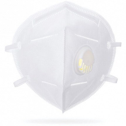 Респиратор противоаэрозольный, средний класс защиты FFP2, КОМПЛЕКТ 10 шт., с клапаном KN-95, 00999Х04780