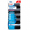 Салфетки из МИКРОФИБРЫ 30х30 см, GRAY & BLACK, big pack, КОМПЛЕКТ 10 штук, 180 г/м2, LAIMA HOME, 700610