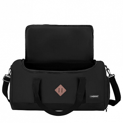 Сумка спортивная HEIKKI MOVE RENOWNED (ХЕЙКИ) отделение для обуви, черная, 28x51x26 см, 273909