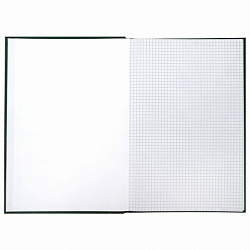 Книга учета 96 л., клетка, твердая, бумвинил, блок офсет, А4 200х290 мм, BRAUBERG, зеленая, 130222