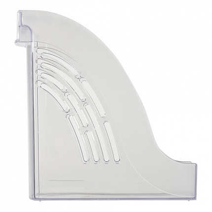 Лоток вертикальный для бумаг BRAUBERG "Office", 255х95х290 мм, прозрачный, 237231