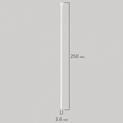 Стяжка (хомут) нейлоновая сверхпрочная POWER LOCK, 3,6x250 мм, КОМПЛЕКТ 100 шт., белая, SONNEN, 607922