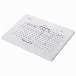 Бланк бухгалтерский, офсет, "Товарный чек", А6 (98х136 мм), СПАЙКА 100 шт., STAFF, 130136