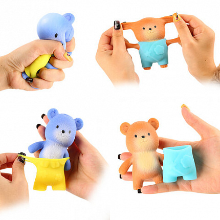 Игрушка-антистресс "ЖИВОТНЫЕ В КОСТЮМЧИКЕ", ассорти 6 видов, дисплей, JOLLY JOT (ДЖОЛЛИ ДЖОТ), 665787