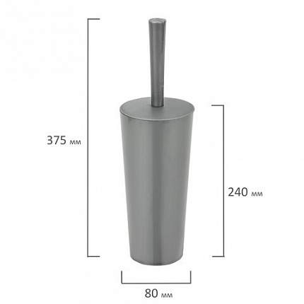 Ершик для унитаза с подставкой (высокий стан), закрытый, "Стар", серебристый, IDEA, М 5017