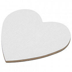 Холсты на магните в форме сердца НАБОР 4 шт., 7,5 см, 280 г/м2, 100% хлопок, BRAUBERG ART CLASSIC, 192334