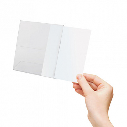 Подставка настольная для рекламных материалов ВЕРТИКАЛЬНАЯ (150х105 мм), А6, односторонняя, BRAUBERG, 290414