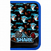 Пенал ПИФАГОР, 1 отделение, ламинированный картон, 19х11 см, "Angry shark", 272243