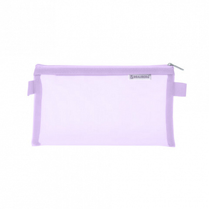 Пенал-конверт BRAUBERG, сетка, 22x10 см, фиолетовый, 272239