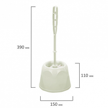 Ершик для унитаза с подставкой стандартной, "Блеск", цвет мраморный/белый ротанг, IDEA, М 5010