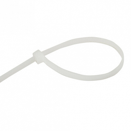 Хомуты (стяжки), нейлоновые, 3,6 мм х 250 мм, комплект 100 шт., белые, европодвес, 57-0250