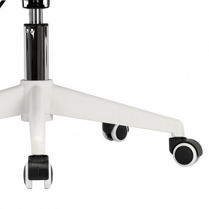 Кресло CROMEX (КРОМЕКС) "Top CH-695W", с подлокотниками, пластик белый, сетка/ткань TW, серое, 533067