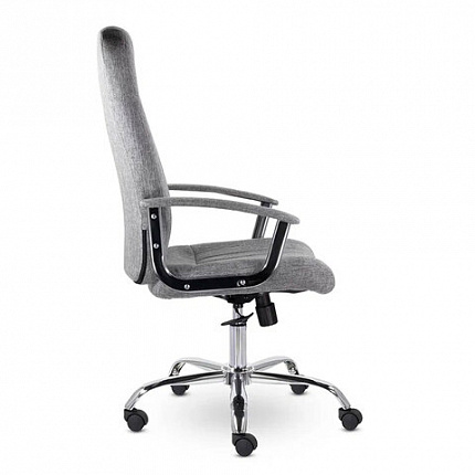 Кресло офисное "Бостон", CH-277, хром, ткань, серый (M-02)