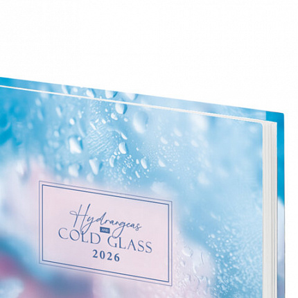 Ежедневник датированный 2026 145х215 мм, А5, STAFF, ламинированная обложка, "Гортензия", 117321