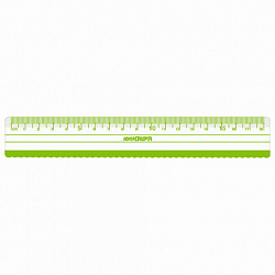 Набор чертежный ЮНЛАНДИЯ "ГЕОМЕТРИЯ" (линейка 18 см, 2 треугольника, транспортир), зеленая шкала, 210740