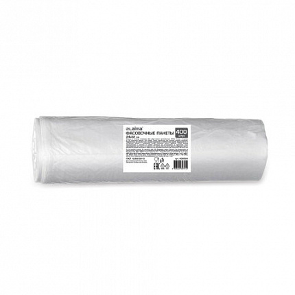 Пакеты фасовочные 24х32 см КОМПЛЕКТ 400 шт., ПНД 9 мкм, рулон без втулки, LAIMA, 608528