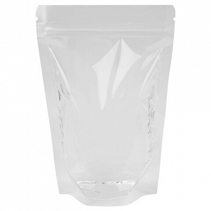 Пакеты дой-пак с замком ZIP LOCK, прозрачные, 200х300 + 50 мм, КОМПЛЕКТ 100 штук, 70 мкм, BRAUBERG, 700700