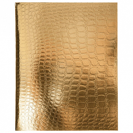 Тетрадь бумвинил А5 96л. скоба, офсет №1, клетка, с полями, HATBER, ЗОЛОТО Metallic C, 96Т5бвВ1