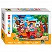 Пазл картонный 54 элемента, Любимые герои, АССОРТИ, поле 18х13 см, STEP PUZZLE