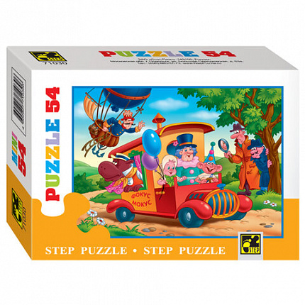 Пазл картонный 54 элемента, Любимые герои, АССОРТИ, поле 18х13 см, STEP PUZZLE