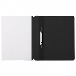 Скоросшиватель пластиковый STAFF, А4, 100/120 мкм, черный, 229239