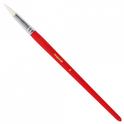 Кисти ПИФАГОР, набор 5 шт. (БЕЛКА: круглая № 3; КОЗА: круглые № 6, 8; ПОНИ: круглые № 2, 5), пакет с европодвесом, 200231