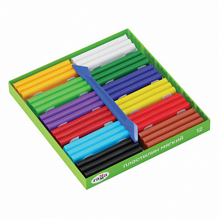 Пластилин восковой ГАММА "Пчелка", 12 цветов, 180 г, со стеком, картонная упаковка, 280032Н