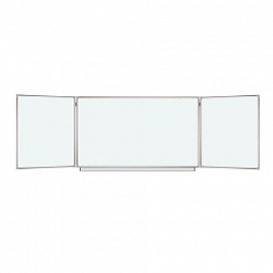 Доска магнитно-маркерная 3-х элементная 100х150/300 см, 5 рабочих поверхностей, белая, BRAUBERG, 231708