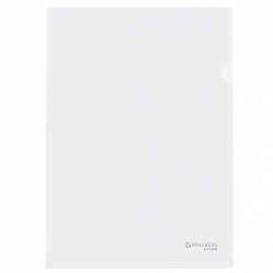 Папка-уголок А4, прозрачная, 0,10 мм, BRAUBERG EXTRA, 271698