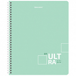 Тетрадь А5 120 л. BRAUBERG пастельная, гребень, клетка, обложка картон, "Pastel Tone" (микс в спайке), 404445