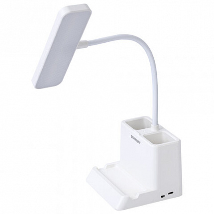 Настольная лампа / светильник беспроводная SONNEN PT-302, органайзер, USB, LED, 3 Вт, 3 режима, 238783