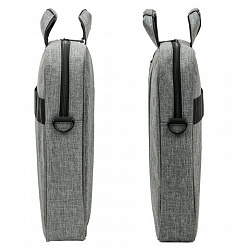 Сумка портфель BRAUBERG OFFICE с отделением для ноутбука 17,3", светло-серый меланж, 34х44х6 см, 272613