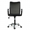 Кресло BRABIX "Spring MG-308", с подлокотниками, хром, ткань черная TW, 531403