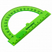 Транспортир 12 см, 180 градусов, BRAUBERG, прозрачный, неоновый, ассорти, 210849
