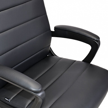 Кресло BRABIX "Win MG-353", кожзаменитель, разборное пятилучие, черное, 532981