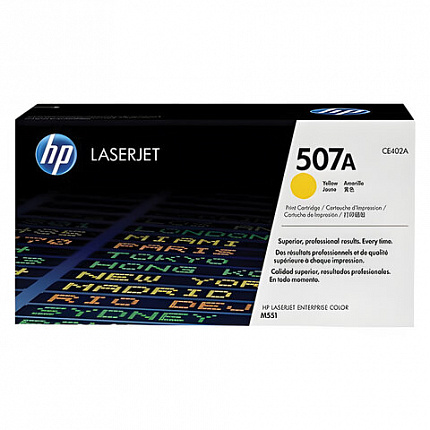 Картридж лазерный HP (CE402A) LaserJet Pro M570dn/M570dw, №507A, желтый, оригинальный, ресурс 6000 страниц