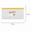 Папка-конверт на молнии МАЛОГО ФОРМАТА (255х130 мм), карман для визиток, прозрачная, 0,12 мм, STAFF, 229549