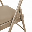 Стулья складные BRABIX "Golf Plus CF-003" КОМФОРТ, КОМПЛЕКТ 4шт., бежевый каркас, кожзам бежевый, 533033
