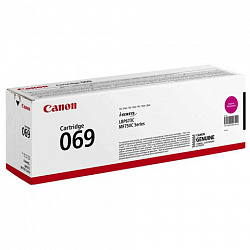 Картридж лазерный CANON (069M) i-SENSYS MF752Cdw/MF754Cdw, пурпурный, ресурс 1900 стр., ОРИГИНАЛЬНЫЙ, 5092C002