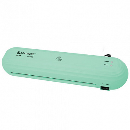 Ламинатор BRAUBERG ULTRA PM235M, МЯТНЫЙ, формат A4, толщина пленки 60-150 мкм, скорость 30 см/мин, 532185