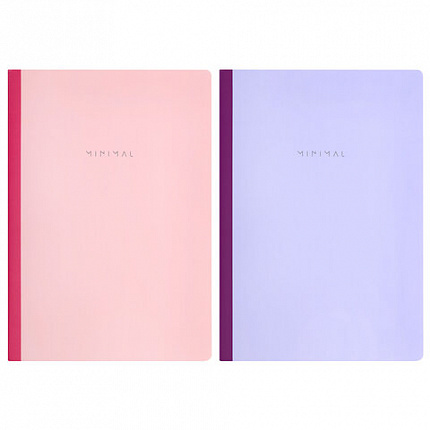 Тетрадь А4 96 л. BRAUBERG, на сшивке с корешком, клетка, обложка картон, "Minimal Pastel", 405282