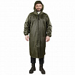 Дождевик-плащ хаки С КАРМАНАМИ многоразовый на молнии, размер 56-58, рост 170-176, ГРАНДМАСТЕР, 610884