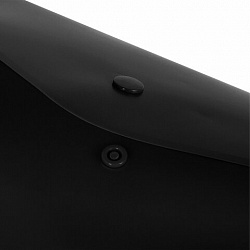 Папка-конверт с кнопкой BRAUBERG "SUPER", А4, матовая непрозрачная, черная, ПРОЧНАЯ 0,2 мм, 272879