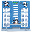 Подставка для книг и учебников BRAUBERG KIDS mini "Panda" с таблицей умножения, регулируемый угол наклона, металлическая, 238975