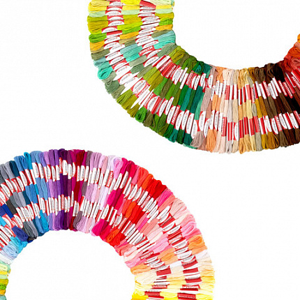 Нитки для вышивания (мулине), набор 150 цветов, 8 м, полиэфир, DEVELIA (Девелиа), 665433